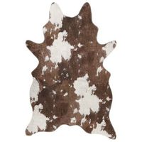 alfombra lavable vaca marron y blanco 120x170 cm vidaxl
