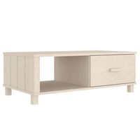 mesa de centrormesa auxiliarrmesa de cafe hamar madera maciza pino marron miel 100x55x35cm