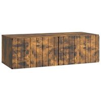 mueble de tv de pared 98 x 41 x 30 cm roble ahumado vidaxl