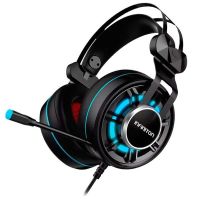 auriculares infiniton ghs-ix con cable usb gaming con cancelacion de ruido microfono y led color negro
