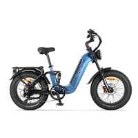 bicicleta electrica de ruedas anchas cyrusher kommoda 30 bateria de 48 v y 20 ah azul