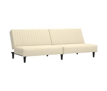 Vidaxl sofá cama de 2 plazas terciopelo color crema