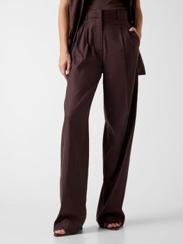 Pantalones De Mezcla De Lino