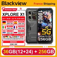 smartphone resistente blackview xplore x1 sin cargador ue 5g pantalla 678 24k 120hz android 15 36 gb ram 1224  256 gb rom dimensity 7050 bateria 10000 mah carga 55w camara 108 mp  50