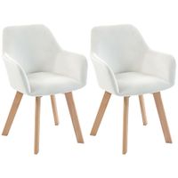sillas de comedor 54x57x80 cm crema