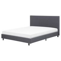 cama de agua moderna con colchon de tela gris 160 x 200 cm albi