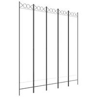 biombo divisor de 5 paneles de tela blanco 200x220 cm vidaxl