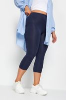 leggings piratas de color azul marino de algodon elastano mujer curvy y tallas grandes yours for good