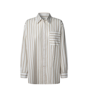pepe jeans para mujer pl3051245 camisa lina blanco m casual algodon manga corta