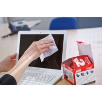 Toallitas hÃºmedas de pantallas de cristal lÃquido y dispositivos portÃ¡tiles E-net - caja de 25