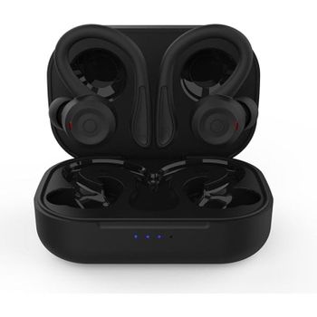 Nubbeh Breeze Auricular Sport 2 en 1 Inalambrico 60mah/400mah Negro