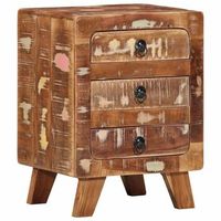 mesita de noche 37x32x50 cm madera maciza reciclada vidaxl