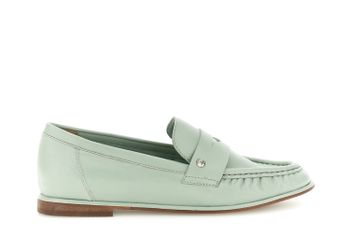 mocasines de piel napa con pliegues sage