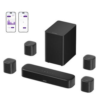 Ultimea Aura S4T Barra de Sonido 7.1ch con Subwoofer, 4 Altavoces, VocalMatrix, Bluetooth