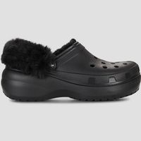 crocs zuecos classic platform fuzz lined cg para mujer