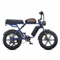 bicicleta electrica engwe m1 48 v 13 ah  156 ah doble bateria 250 w para dos pasajeros azul