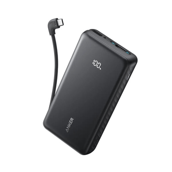 POWERBANK ANKER 20000 MAH 22.5W CON CABLE USB-C INTEGRADO