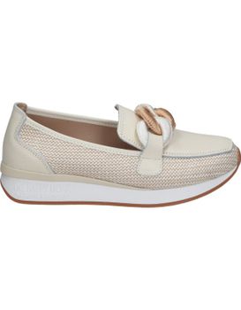 Mocasines De Piel Para Mujer The Happy Monk Vanity 011 Beige 40