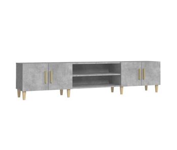 Mueble tv - mesa de tv madera contrachapada gris hormigón 180x31,5x40 cm