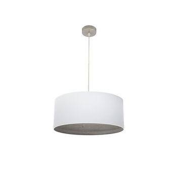 Colgante Tatiana 1xe27 Niquel/blanco-madera Gris Regx50x50 Cm