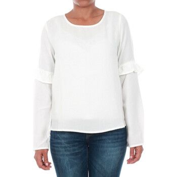 Only Blusa 15144539 ONLJUNA FRILL L/S TOP WVN CLOUD DANCER para mujer