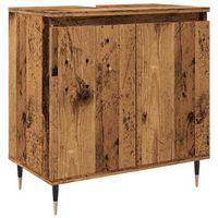 armario de bano madera de ingenieria envejecida 58x33x60 cm vidaxl
