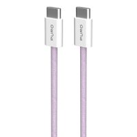 cable usb-c a usb-c puro 15m usb 20 carga rapida 60w purpurablanco