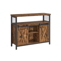 armario de cocina con estilo industrial marrone vintage e nero