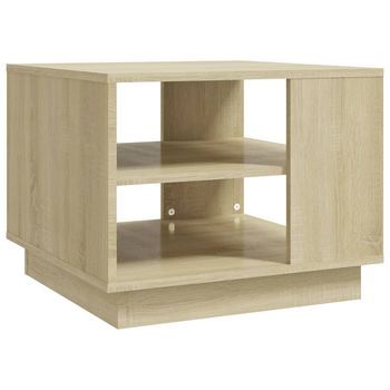 Mesa De Centro，mesa Auxiliar，mesa De Café Madera De Ingeniería Roble Sonoma 55x55x43 Cm