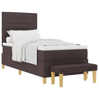 Cama Tapizada 203x90x128 Cm  - Marrón