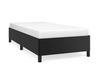 estructura de cama cuero sintetico negro 90x190 cm