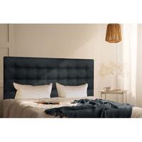 cabecero cama oslo tapizado tejido antimanchas negro 105x70cm