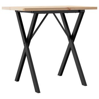 Mesa Comedor | Mesa De Cena Marco X Madera Maciza Pino Y Hierro 80x50x75,5 Cm