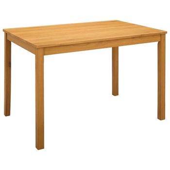 Mesa De Comedor 110 X 75 X 75 Cm Madera De Roble Sólido Natural Vidaxl