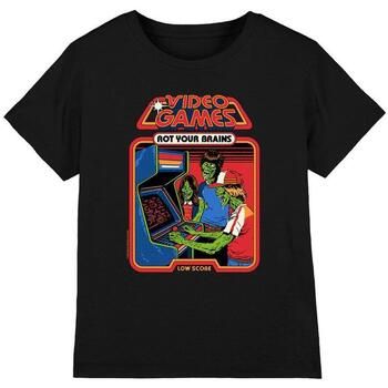 Steven Rhodes Camiseta Video Games Rot Your Brains para niño