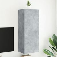 mueble tv de pared  mueble de salon  armario tv madera gris hormigon 405x30x102 cm cfw777402