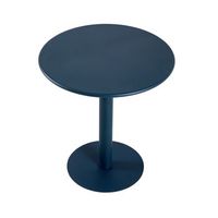 mesa redonda de metal borja mesa para interior y exterior en color gris