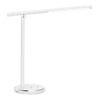 aigostar - lampara de escritorio led 8w flexo led con puerto de carga usb regulable lampara led control tactil 10 niveles brillo 5 modos de luz blanca a calida 3000k-6000k para lectura blanca