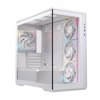 caja pc einarex zenith zm800 rgb white midi tower panoramica soporte 10 ventiladores