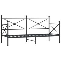 sofa cama sin colchon terciopelo negro 90x200 cm acero vidaxl