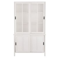 alacena blanca de pino y mdf con 4 puertas