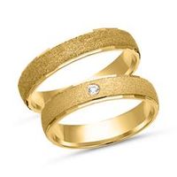 alianzas 8 quilates oro amarillo con diamante