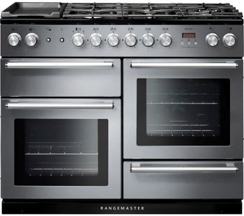 RANGEMASTER Nexus 110 Dual Fuel Range Cooker - Stainless Steel & Chrome, Stainless Steel