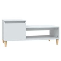 mesa de centro de diseno moderno y contemporaneo 100 x 50 x 45 cm madera de ingenieria blanca dec038050