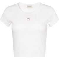 calvin klein jeans tops y camisetas lv047c200g woven label 2x2 baby para mujer