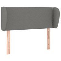 cabecero accesorio para dormir mueble de dormitorio con borde lateral 93 x 23 x 7888 cm tela gris oscuro tdl0204849