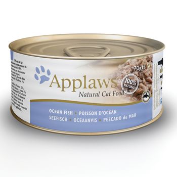 Applaws Cat Food Cans 70g - Tuna / Fish in Broth - Ocean Fish 6 x 70g