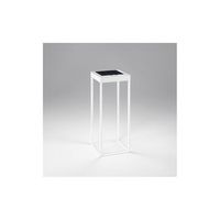 lampara de mesa solar y recargable cage de perenz blanco mate h50cm