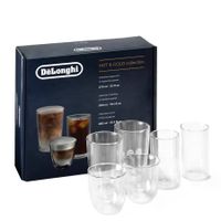 delonghi coleccion hotcold juego de 2 vasos de cappuccino 2 vasos de cold brew 2 vasos termicos de doble pared dlsc326