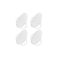 juego de 4 ganchos para abrigos blanco perla